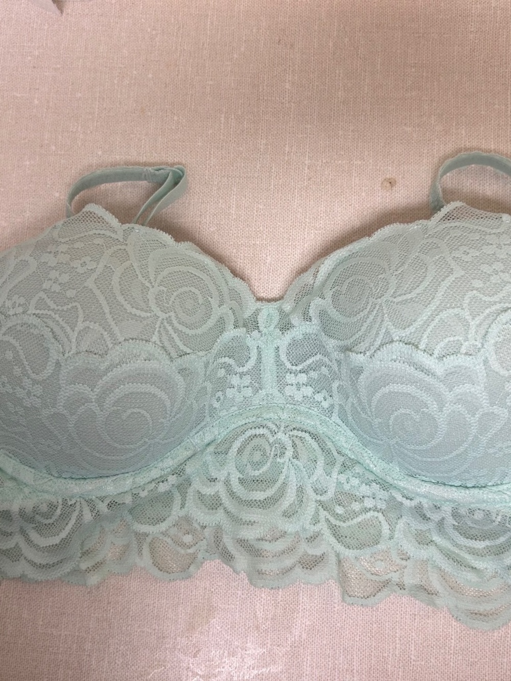 PINK Victorias Secret Lace Push-up Bra